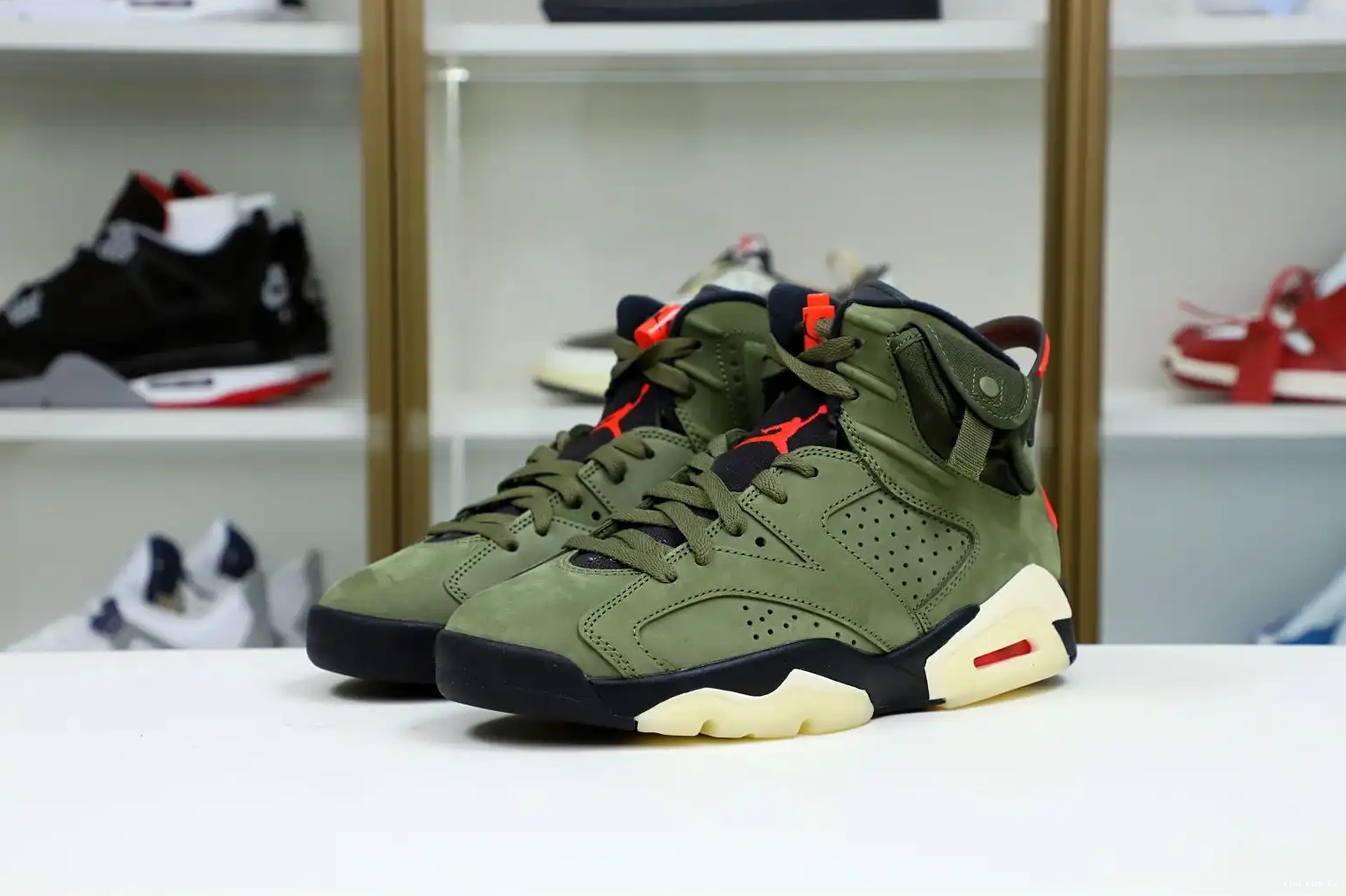 RETRO AIR 6 Kimikick 'OLIVE' TRAVIS SCOTT JORDAN X 0701